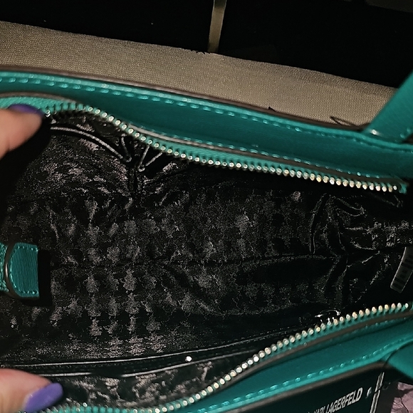 Karl Lagerfeld Teal Tote Bag - Picture 3 of 5